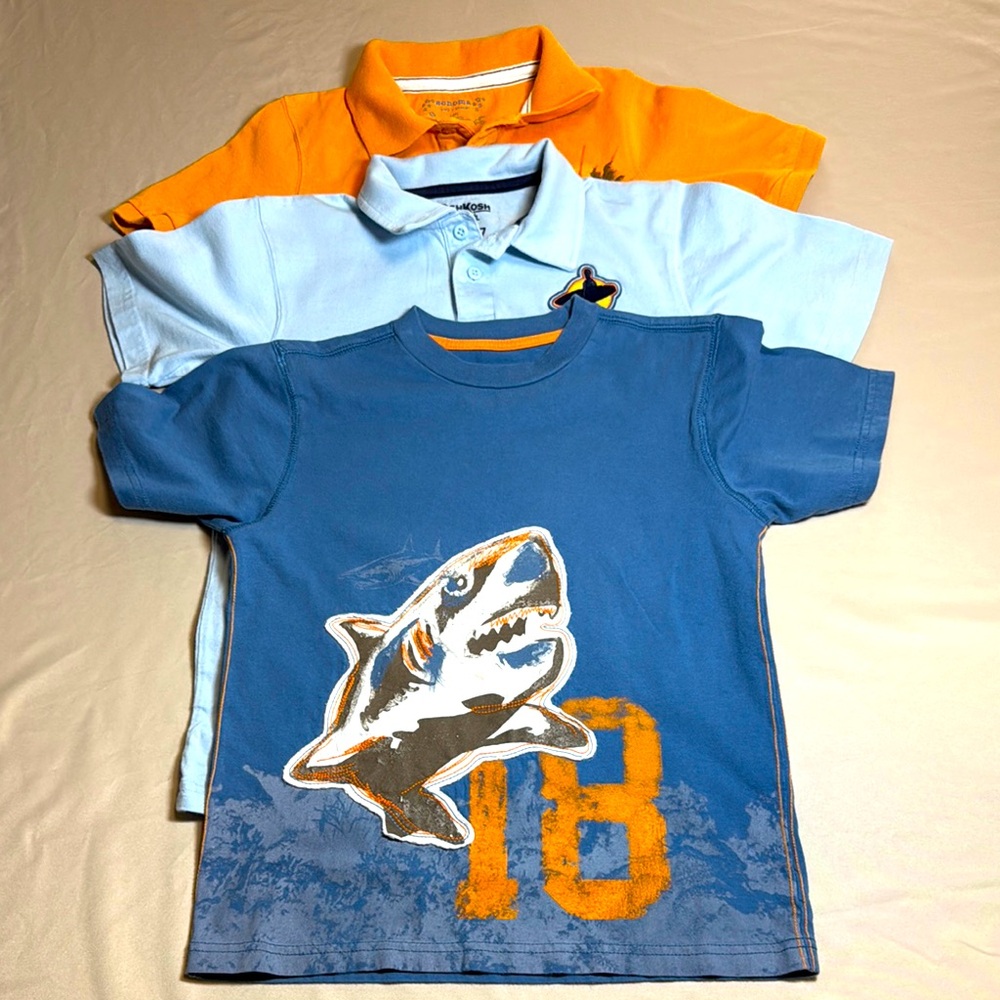 Set of 3 Boys Graphic Shirts Size 7